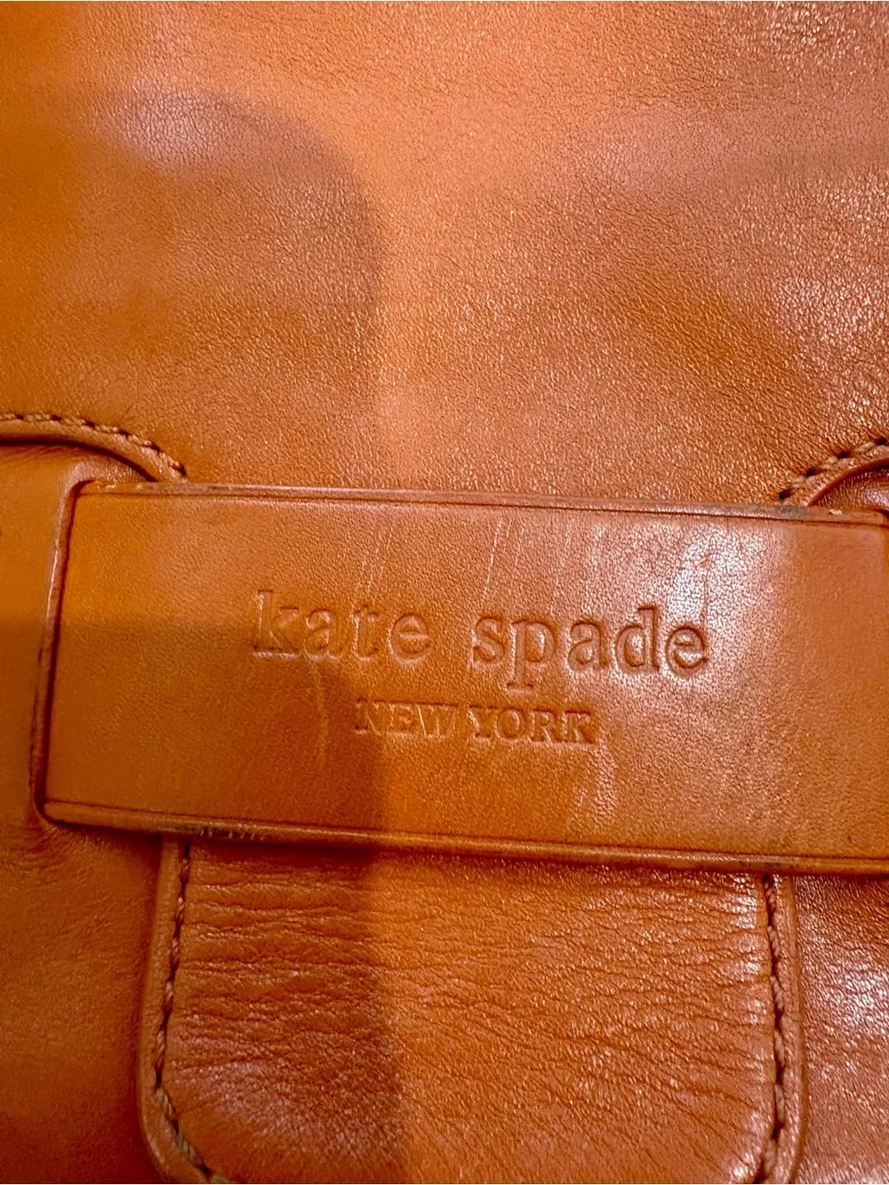 Kate Spade Savona Paige Orange Leather Hobo Shoulder Bag
